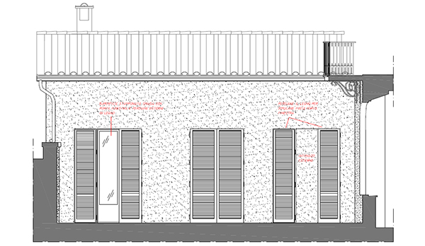 Riorganizzazione prospetto terrazza
Immobile in via Montanini 