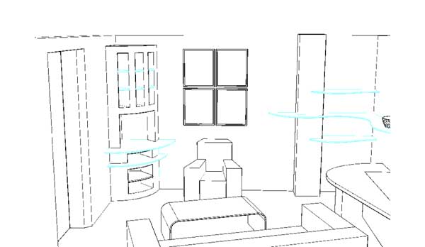 Progetto arredo soggiorno